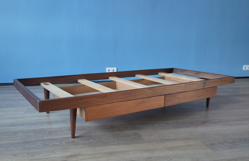 Vintage-Tagesbett mit Schubladen aus Teakholz