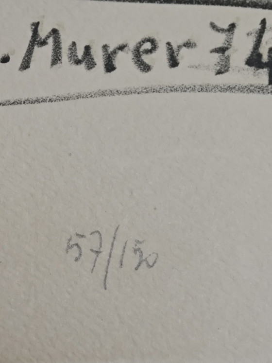 Image 1 of Lithografie von A. Murer, 57/150, handsigniert