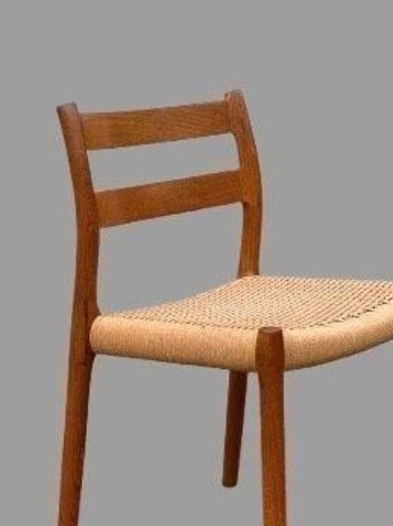 4x Niels O. Møller JL Møller Sedia Modello 84 Teak – J.L. Møllers Møbelfabrik, Sedie da pranzo, Carta, Legno (photo 3 of 5)