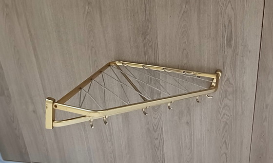 Image 1 of Fifties corner string coat rack