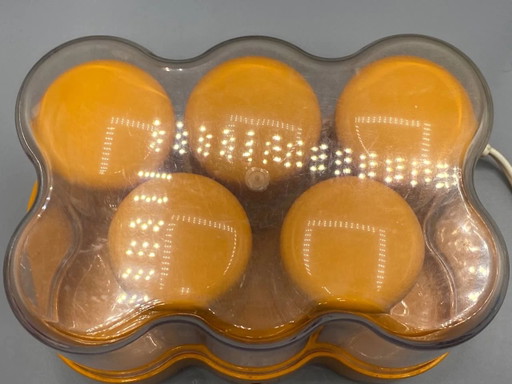 Oranje Krups elektrische yoghurtmaker, 5 glazen potjes met oranje deksels – decoratieve objecten, Plastic (photo 2 of 3)