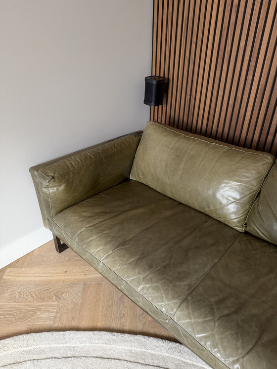 Image 1 of Canapé d'appoint 4,5 places Massai en cuir olive Loods 5