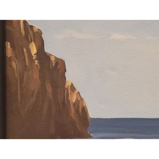 Image 1 of Vintage painting "Spanish seascape", 1970s