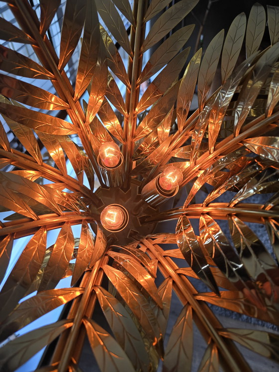Image 1 of Lampe vintage en forme de palmier style 80s/90s Maison Jansen