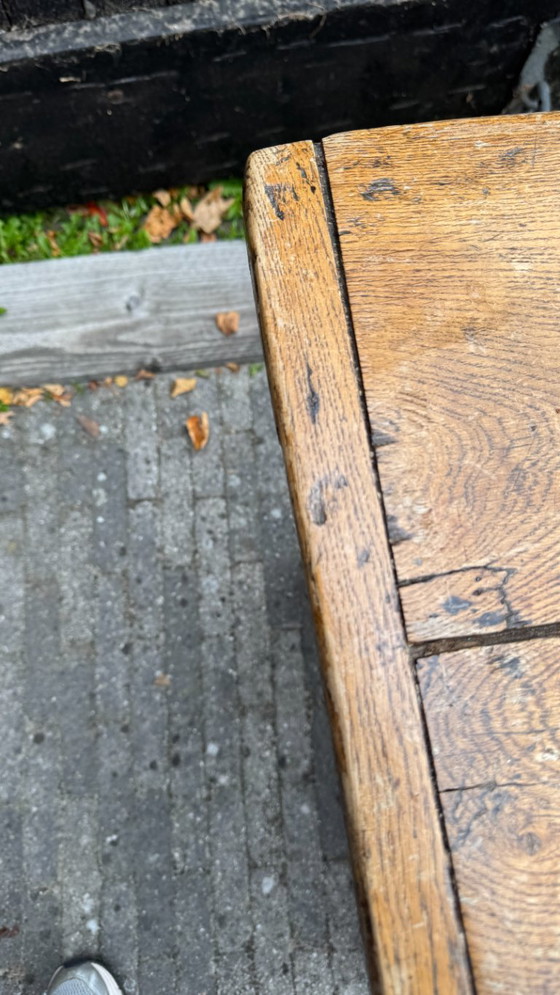 Image 1 of Table de ferme rectangulaire ancienne