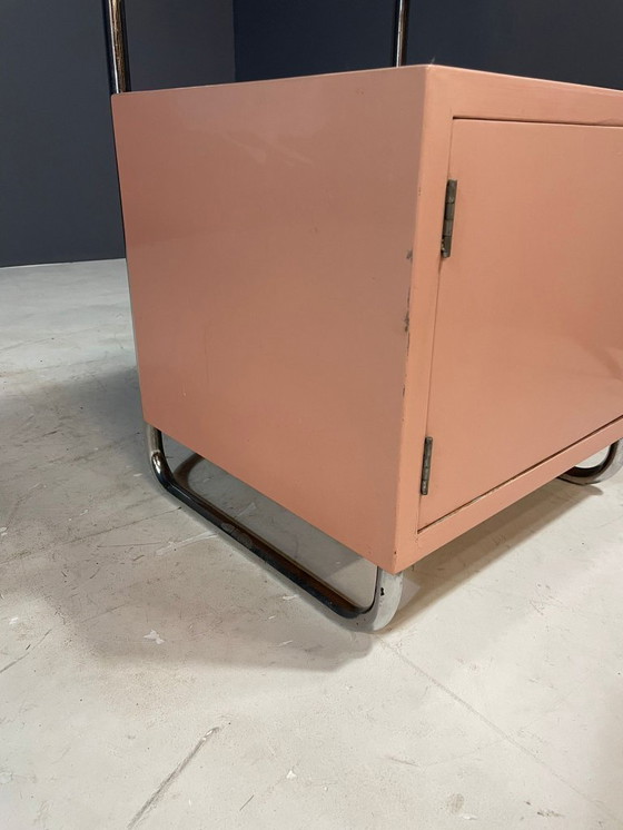 Image 1 of Kovona Bauhaus-stijl nachtkastje, 1950, Tsjecho-Slowakije