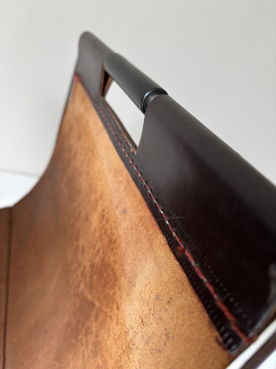 Revistero Brabantia de cuero negro, años 70 – Leather, Metal (photo 6 of 9)
