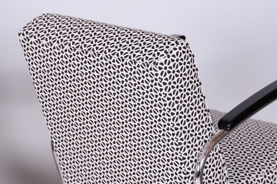 Restored Bauhaus Armchair, By W. Gispen For Mücke-Melder, Chrome, Czech, 1930s – W.H. Gispen, Metal, Textile (photo 4 of 12)