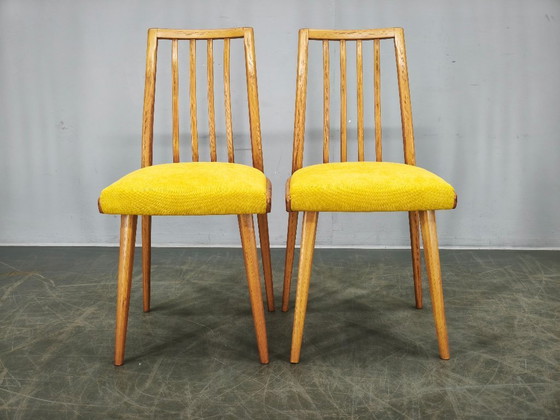 Image 1 of Ensemble de 4 chaises de salle à manger TON en hêtre, style Mid-Century, Tchécoslovaquie, années 1970