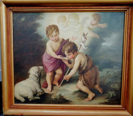 Image 1 of Murillo, Öl auf Holz, 72 x 85 cm, gerahmt, schöne Kopie