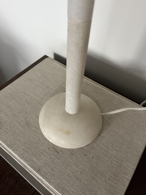 Image 1 of Marmeren tafellamp egg mushroom vintage