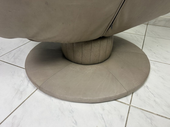 Image 1 of Vintage leren fauteuil draaifauteuil