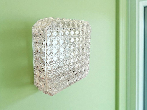 Luminaire encastré en verre carré pour plafond ou mur