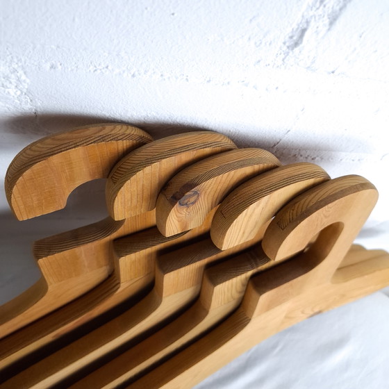 Image 1 of 5 vintage wooden clothes hangers Sven Larsson 1970s
