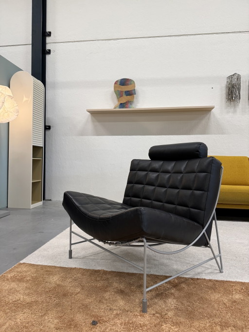 Poltrona Leolux Volare in pelle nera – fauteuils, Leather
