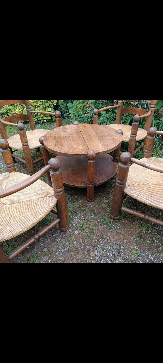 Image 1 of Set 4 Fauteuils Et 1 Table Charles Dudouyt 1940