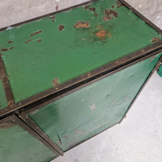 Image 1 of Industrial vintage cabinet highboard bar wall cabinet bookcase metal cabinet