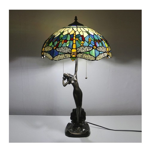 Bellissima lampada da tavolo vintage in stile Tiffany 72x40