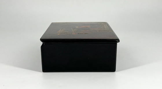 Image 1 of Hand-painted Russian lacquer box “Alyonushka” – Kholuy – vintage collectible