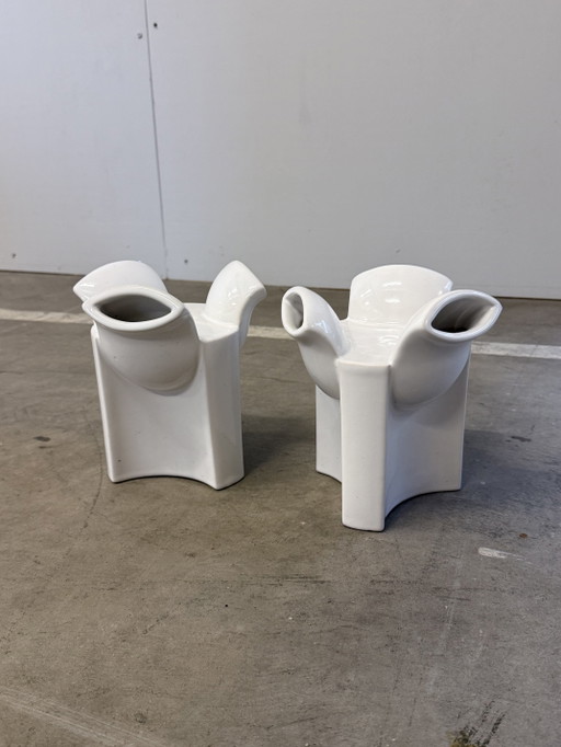 2X Jan Van Der Vaart Stackable Vases - 1973 & 1975 – vazen, Ceramic (photo 2 of 10)
