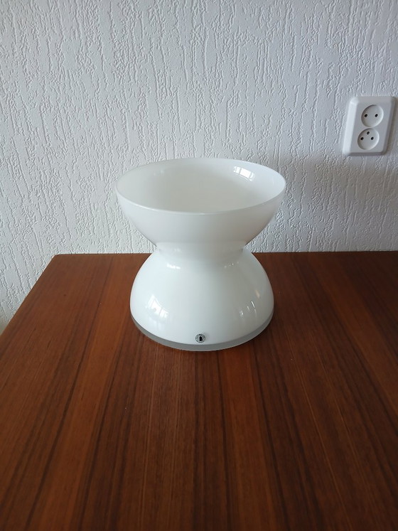 Image 1 of Diabolo XL Vase - Anne Nilsson - Ikea - White Opaline - 1990s