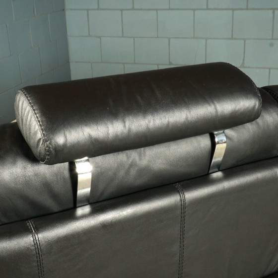 Image 1 of Sillón/Sofá de dos plazas LaNouva – cuero negro