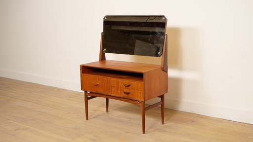 Table de toilette vintage | Design danois | Teck