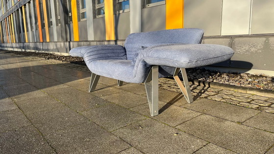 Image 1 of De Sede Design Sofa DS142 Leather (embossed) blue