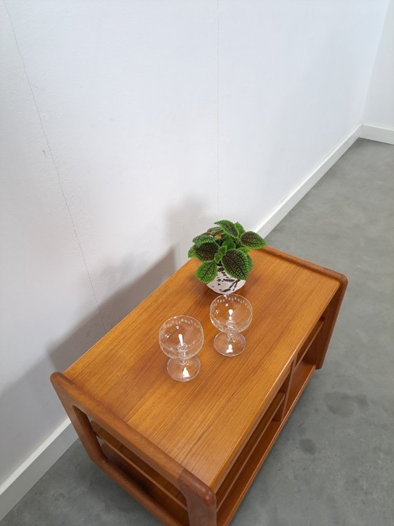 Image 1 of Carrito de audio danés de teca con cajón, mueble para TV