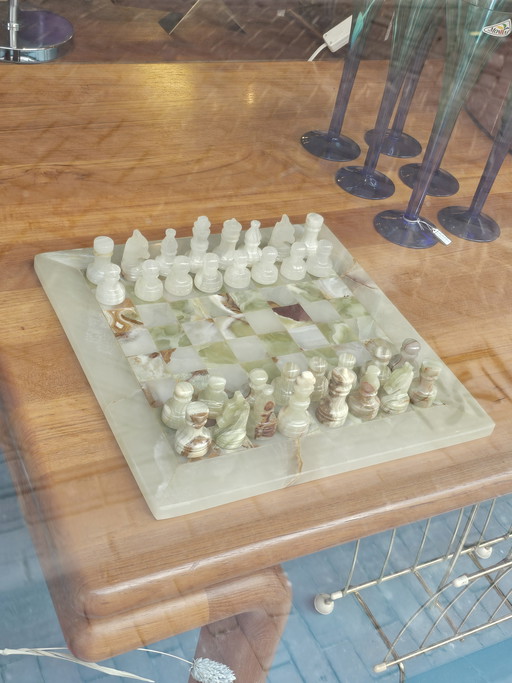 Vintage Onyx Chess Set Chessboard Chess Set Marble