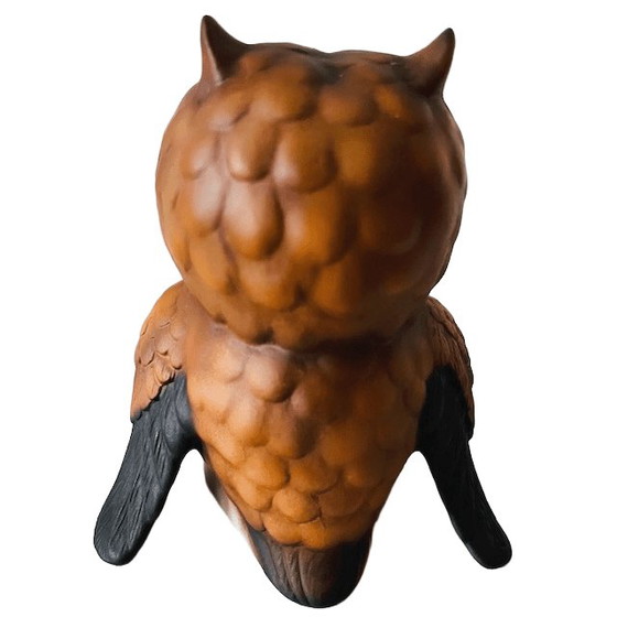 Image 1 of Vintage hand-painted German Owl figurine miniature Royal Präsente 1980s