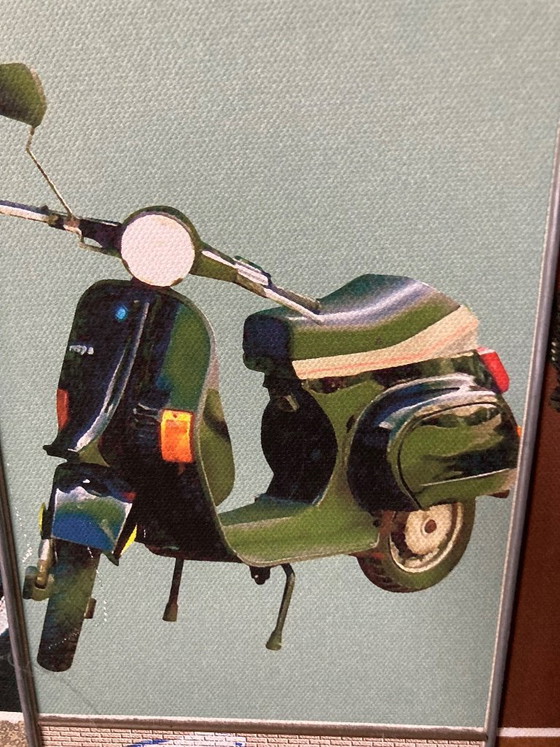 Image 1 of Grande toile de collage Vespa