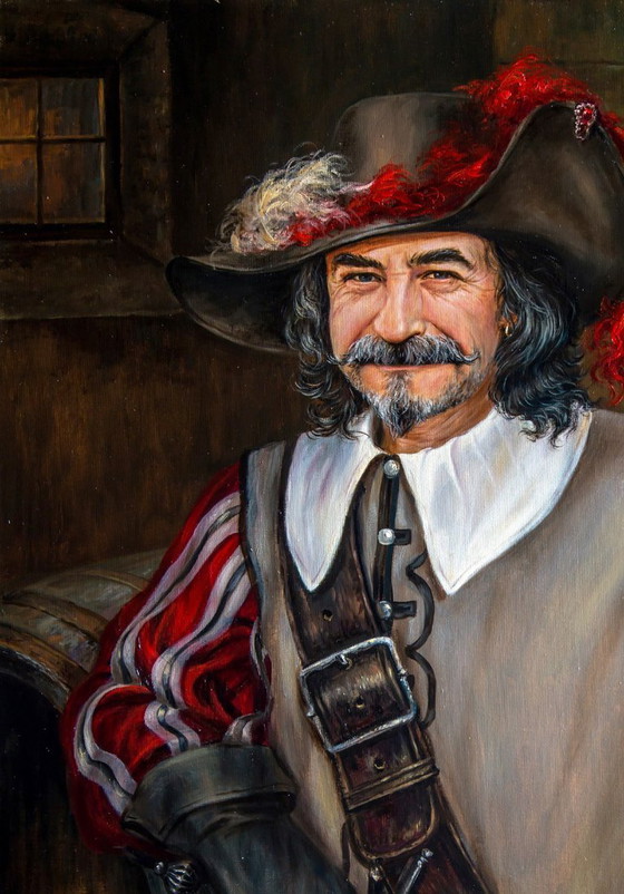 Original Oil Painting The Evening Ceases To Be Languid - Based On A. Dumas's "The Three Musketeers" (photo 4 of 7)