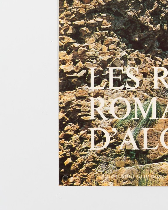 Image 1 of Les Ruines Romaines d'Algérie – Années 1960 – Affiche Vintage Originale – Voyage Moderne Mid-Century – 97,5x63,5 cm