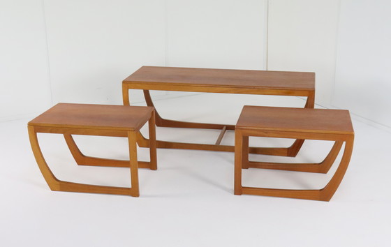 Image 1 of Beithcraft Table basse avec 2 tables gigognes 'Ratho' Vintage