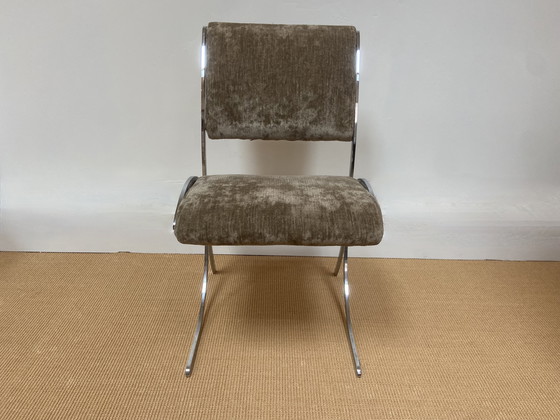Image 1 of Conjunto de cinco sillas cromadas de Boris Tabacoff para Maison Christophe, circa 1970