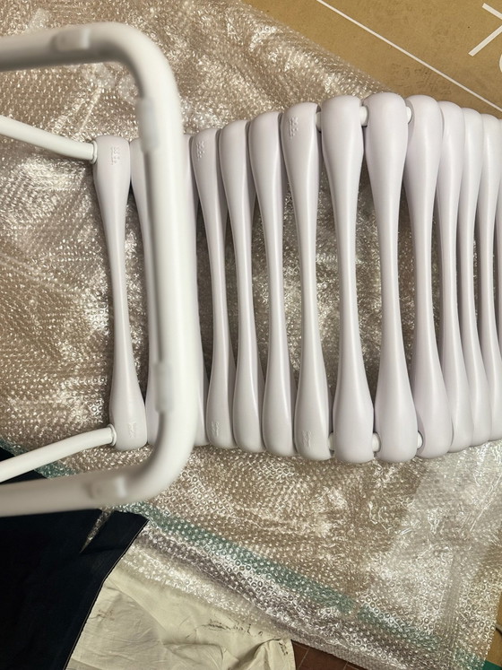 Complete set 4 Bounce Gufram White G15101 stoelen, Eetkamerstoelen, Kunststof, Wit (foto 14 van 15)