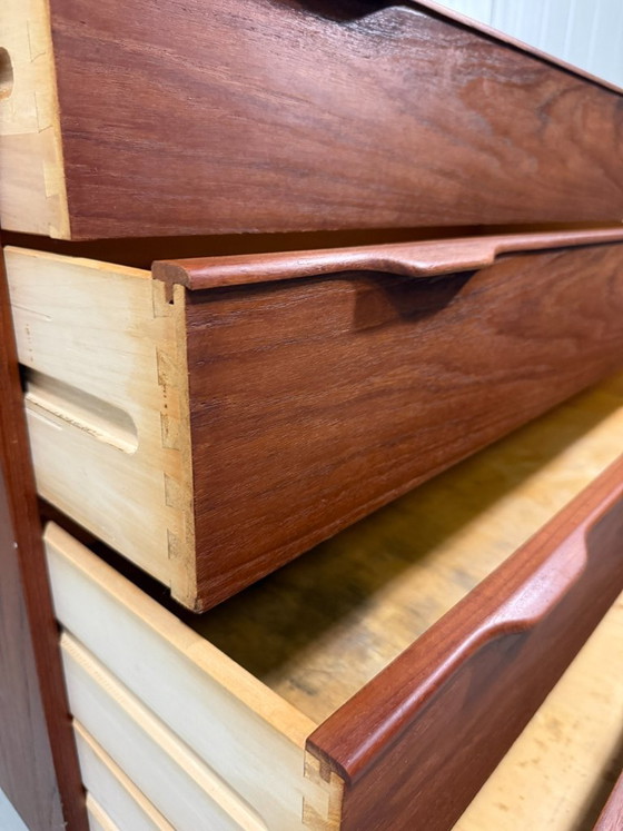 Image 1 of Henning Jørgensen teak chest of drawers Fredericia Denmark