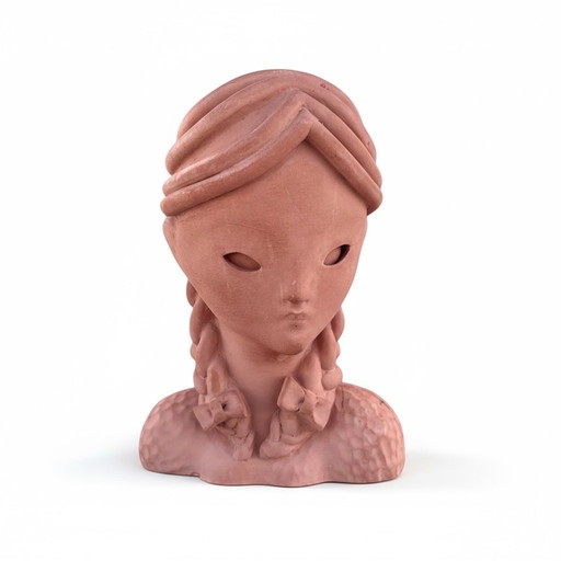 Estatuilla de terracota de pie - Italia circa 1950 - Magnífica