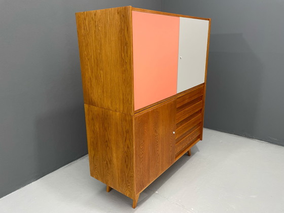 Image 1 of U-450 kast in eiken van Jiří Jiroutek voor Interiér Praha, Tsjecho-Slowakije, jaren 1960