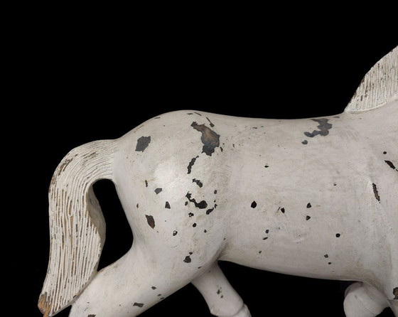 Image 1 of Cavallo in legno intagliato – Arte popolare – Francia/Svizzera, circa 1880