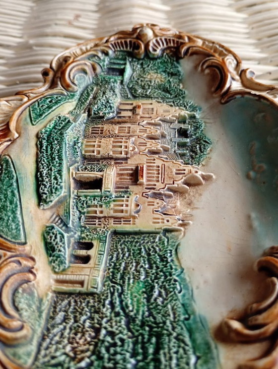 Image 1 of Antique Majolica Relief Wall Plate - WS&S - ca. 1890