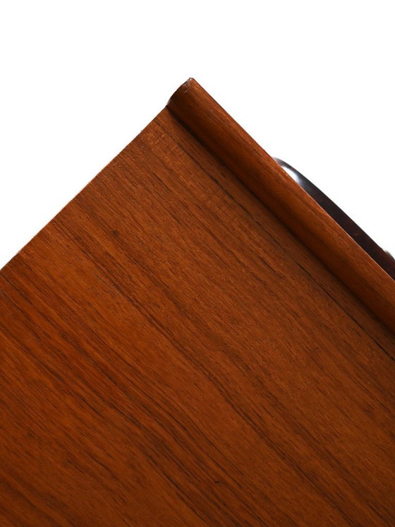 Image 1 of 1950s Scandinavian Teak Nightstand with Brass Handles