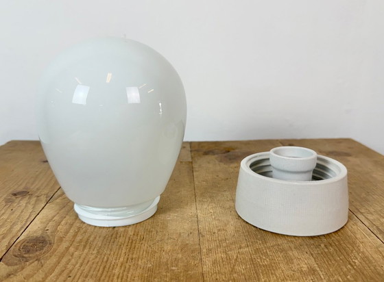 Vintage witte porseleinen plafondlamp, jaren 70 – Plafondlampen, Porcelain (photo 6 of 12)