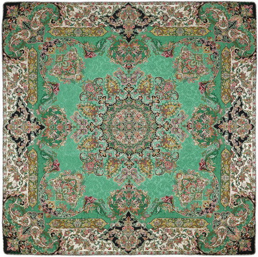 Orient Handgemachte Tischdecke Sehr Fein Gefertigt aus Seidenfäden 100 x 100 cm