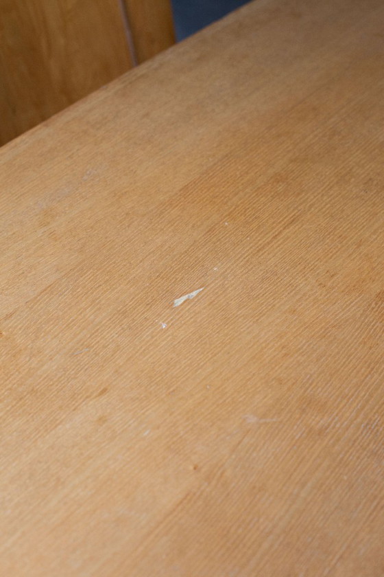 Image 1 of Essgruppe aus Sperrholz mit 5 Stühlen, Italien, 1970er Jahre