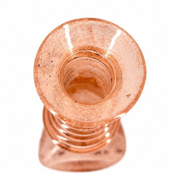 Vaso Murano Scavo, Rosa Salmone, Stile Antico, Italia Anni '60/'70 – Vasi, Glass (photo 6 of 8)