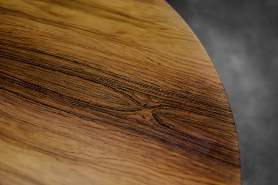 Image 1 of Vintage Mid-Century German Modern Round Rosewood Coffee Table from Ilse Möbel, 1970s