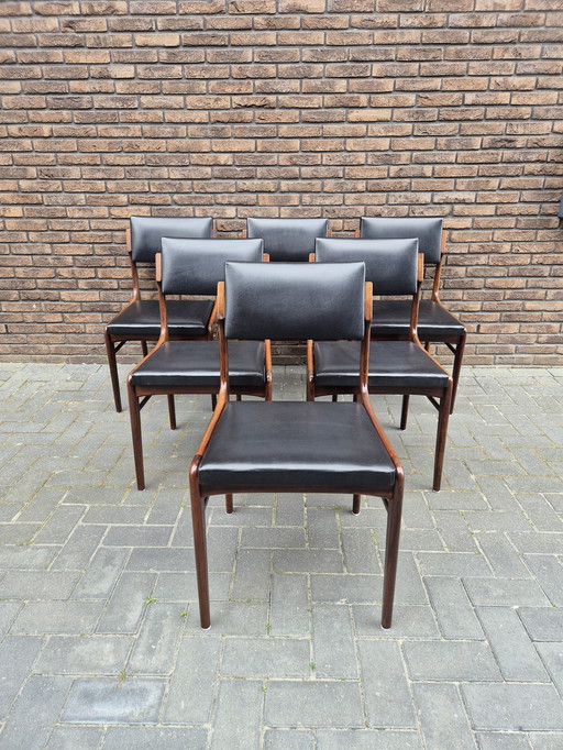 Set of vintage mid - Century chairs.