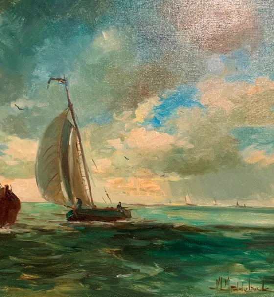 Painting "North Sea". – Paintings & Drawings, Canvas (photo 4 of 4)